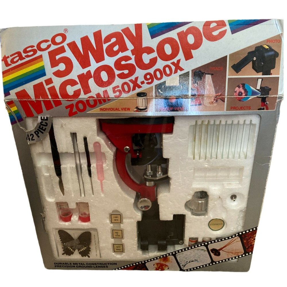 Tasco 42 Piece Science Kit 5-Way Microscope Kit 50